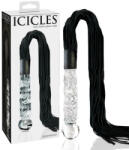 Pipedream Icicles - No.38 bőr korbácsos hullámos üveg dildó