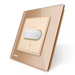 Livolo Intrerupator cu senzor de miscare PIR si touch Livolo din sticla auriu, 701RG-13 (701RG-13)