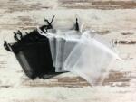  Organza tasak fekete-fehér 12db/cs