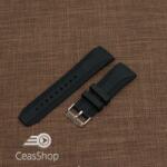  Curea silicon neagra capat curbat 22mm-49205 - ceas-shop - 37,00 RON