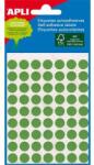 APLI Etikett, kör 8 mm, kézzel írható, színes, APLI, zöld, 288 etikett/csomag (2047)