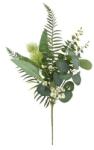  Selyemvirág eukaliptusszal csokor műanyag 45 zöld (JS43786)