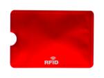  Tok bankkártya tartó, alumínium, 60×90 mm, RFID védelemmel, piros színű