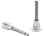 Fortum bitdugófej, imbusz, 1/2", hosszú, 61CrV5/S2, mattkróm; 8mm (HX8), 100mm FORTUM (4700628) - aszivattyus