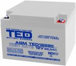TED Electric Acumulator (Baterie) TED Electric AGM VRLA, 12V 28.5 Ah, TED12285, PL 28, 5 AH (PL 28,5 AH)