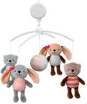 Baby Mix Carusel, BabyMix, Pentru patut, Cu 5 jucarii din plus, Rabbit and friends (45510) - babyneeds