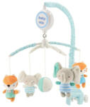 Baby Mix Carusel muzical, BabyMix, Pentru patut, Cu 5 jucarii din plus, Elephants and foxes (49414) - babyneeds