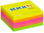 STICK N Stick' N 51x51mm 250 lap neon mix öntapadó kockatömb (21203)