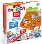 CARIOCA Kalandok színezhető kétoldalú puzzle 12 db filctollal - Carioca (43045)