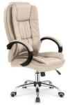  Scaun directorial HM Relax, Ergonomic, Mecanism balans, Piele ecologica, Rotire 360 ˚, Inaltime reglabila, 110 Kg, Bej Bej