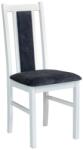  Scaun de living si bucatarie, DM14 Boston din lemn masiv fag, tapiterie stofa, 120 kg, 96x43x40 cm, Alb/Gri