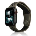 gigapack Pótszíj (egyedi méret, szilikon, lyukacsos, légáteresztő) BARNA / FEKETE Apple Watch Series 1 38mm, Apple Watch Series 6 40mm, Apple Watch Series 8 41mm, Apple Watch Series 3 38mm, Apple Watch S (GP-1
