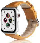 gigapack Pótszíj (egyedi méret, szilikon, bőr hatású, állítható) VILÁGOSBARNA Apple Watch Series SE 40mm, Apple Watch Series 2 38mm, Apple Watch Series 3 38mm, Apple Watch Series SE 2 40mm, Apple Wat (GP-14279