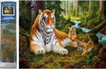 NORIMPEX - Puzzle Pictura cu diamant: Tigroaica cu pui 30x40cm - 1 - 39 piese