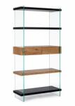 Bizzotto Raft, mdf si sticla, Line, 90x39x180 cm (0734006deco) Raft