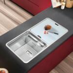 CookingAid Chiuveta bucatarie inox VISION 100 cu baterie telescopica si tocator sticla temperizata (7448345576522)