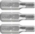Fortum behajtóhegy HEX, 3 db, S2 acél; H 4×25mm, bliszteren - MBL 4741505 (MBL 4741505)