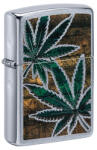 Zippo Bricheta originala Zippo, Cannabis Design Street Chrome (ACC-BRI-ZIPPO-CDSC) Bricheta