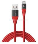 BlitzWolf BW-MF10 Pro Red 1, 8m USB/Lightning piros adat- és töltőkábel (BW-MF10_PRO_RED) (BW-MF10_PRO_RED)