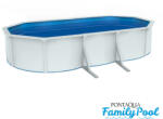 Pontaqua Family Pool ovális 6, 1x3, 6x1, 2 fehér, 0, 4mm PVC fólia, 2 gégecső, szkimmerrel, befúvóval (MSA 114)