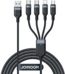 JOYROOM USB cable 4in1 USB-A - 2 x USB-C / Lightning / Micro for charging and data transmission 1.2m Joyroom S-1T4018A18 - black - vexio