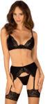 Obsessive Bellastia 3-pcs Set Black XL/XXL