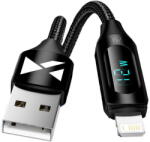 Wozinsky USB-A Cable - Lightning Wozinsky WUALC2 with LED Display 2.4A 2m - Black