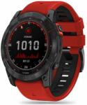 DOOP Curea Din Silicon Pentru Garmin 22mm Fenix 5 / 6 / 6 Pro / 7 Doop Explorer Pro Roșu / Negru