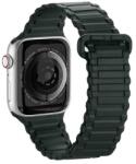 DUX DUCIS pótszíj (egyedi méret, szilikon, mágneses zár) SÖTÉTZÖLD Apple Watch Ultra 49mm, Apple Watch Series 7 45mm, Apple Watch Series SE 2 44mm, Apple Watch Series 1 42mm, Apple Watch Serie (GP-137721)