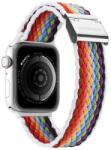 DUX DUCIS pótszíj (egyedi méret, textil, szivárvány minta, állítható) SZÍNES Apple Watch Series 7 41mm, Apple Watch Series SE 2 40mm, Apple Watch Series 2 38mm, Apple Watch Series 3 38mm, App (GP-137708)