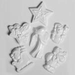 ArtExport Hobbyművész műanyag öntőforma - karácsonyi apró IX. angyal csillaggal, 6 db