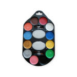 PXP Professional Colours Goodmark PXP - Goodmark 12 színű arcfesték paletta 2 szivaccsal és 4 ecsettel