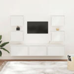 vidaXL 7 darab fehér tömör fenyőfa TV-szekrény (3100225)