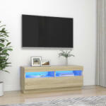 vidaXL sonoma-tölgy színű TV-szekrény LED-lámpákkal 100 x 35 x 40 cm (804457)
