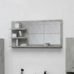 vidaXL betonszürke forgácslap fürdőszobai tükör 90 x 10, 5 x 45 cm (805019)