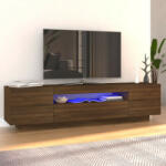 vidaXL barna tölgyszínű TV-szekrény LED-lámpákkal 160x35x40 cm (815728)