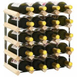 vidaXL tömör fenyőfa bortartó állvány 20 palackhoz (282469) - balena