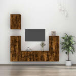 vidaXL 5 részes füstös tölgy színű szerelt fa TV-szekrényszett (3188779)