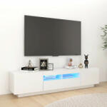 vidaXL magasfényű fehér TV-szekrény LED-lámpákkal 180 x 35 x 40 cm (3081903) - balena