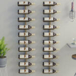 vidaXL arany fém falra szerelhető bortartó állvány 10 palacknak (340907) - balena