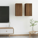 vidaXL 2 db barna tölgy színű szerelt fa TV-szekrény 30, 5x30x60 cm (815746)