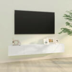 vidaXL 2 db magasfényű fehér szerelt fa fali TV-szekrény 100x30x30 cm (804550)