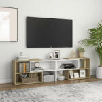 vidaXL fehér és sonoma tölgy forgácslap TV-szekrény 149 x 30 x 52 cm (808364)
