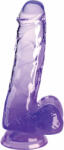 Pipedream King Cock Clear Cock with Balls 6" Purple Dildo