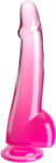 Pipedream King Cock Clear Cock with Balls 10" Pink Dildo