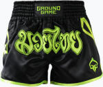 Ground Game Bărbați Ground Game Muay Thai Neon pantaloni scurți de antrenament negru/verde neon