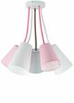 TK Lighting 6025 | Wire-TK Tk Lighting mennyezeti lámpa 5x E27 fehér, szürke, rózsaszín (6025)