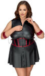 Cottelli Collection Bondage Matte Look Mini Dress with Cuffs & Eye Mask 2718448 Black 4XL