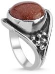 BeSpecial Inel reglabil din argint Handmade cu Goldstone Piatra Soarelui (ITU0156)