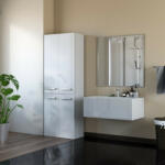 GreenSite Thirassia 1K DD fürdőszoba szekrény, 60x174x30 cm, fényes fehér